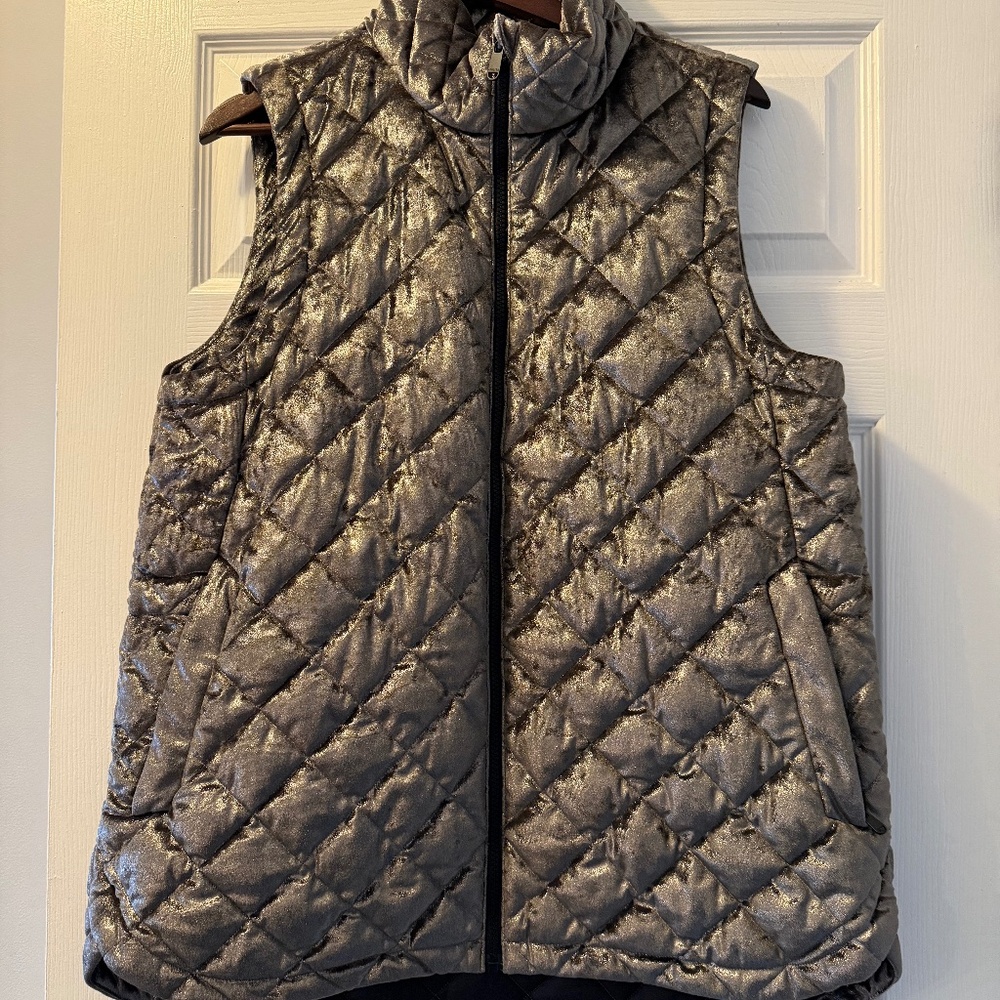 Athleta Vest Pewter Color Size Large
